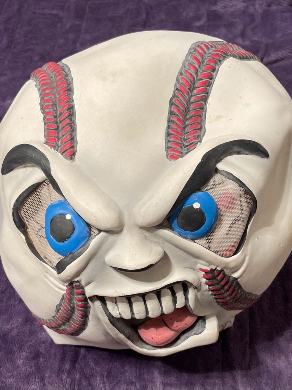 Rubie's White and Blue Evil Baseball Mask